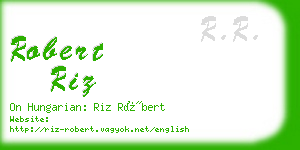 robert riz business card